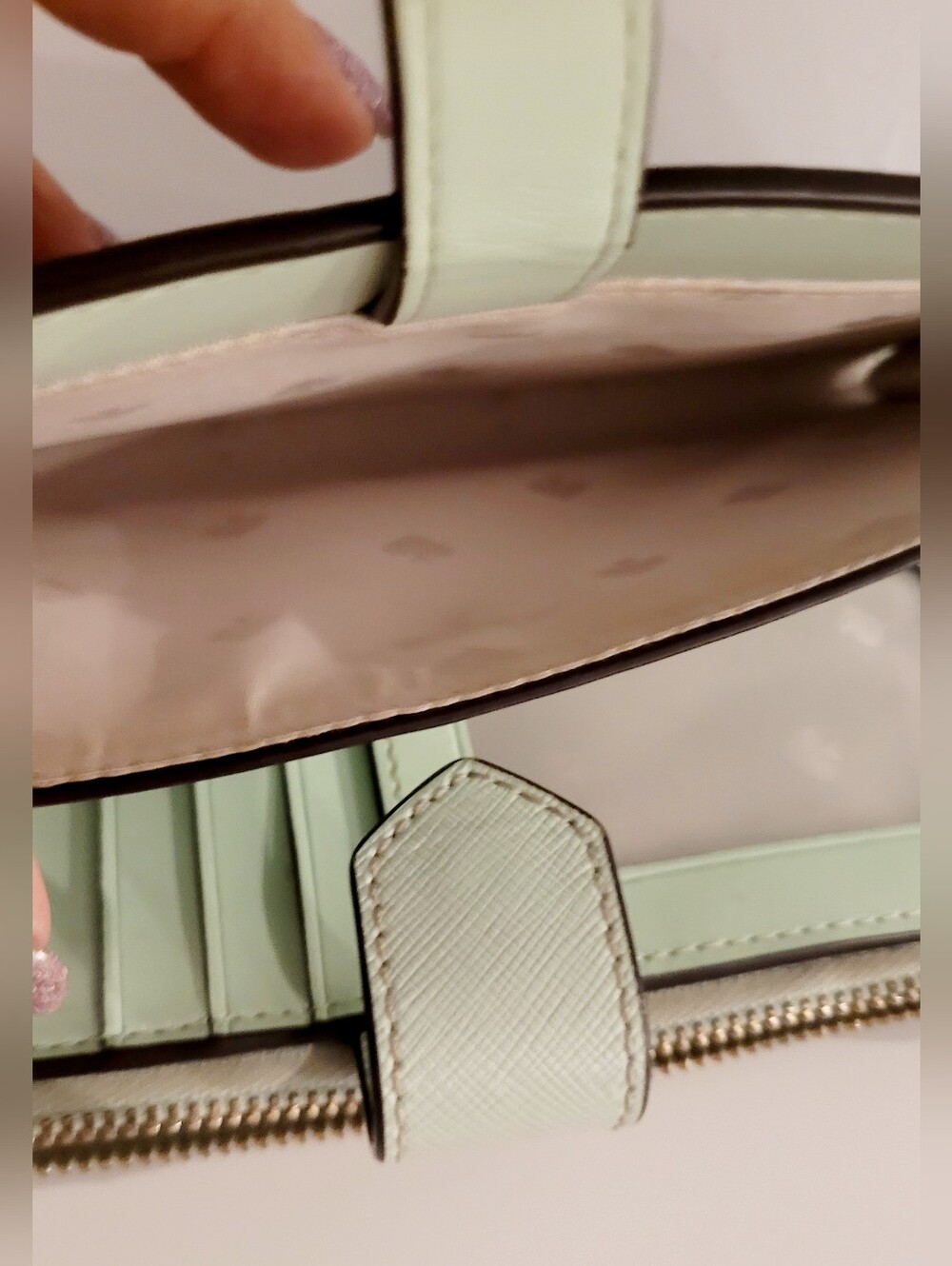 Kate Spade Light Mint Saffiano Leather Zip Wallet/Wrislet - Picture 7 of 10